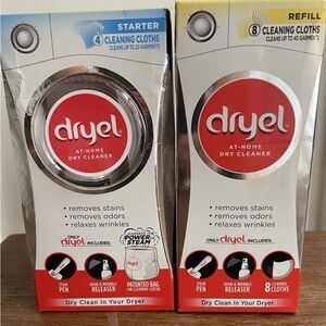 Dryel At-Home Dry Cleaner Starter and Refill Pack NEW